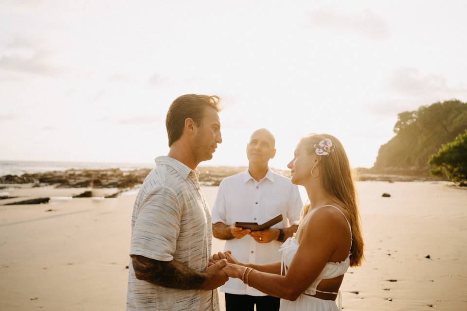 Beach ceremony nosara