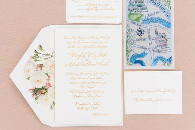 Floral invitations