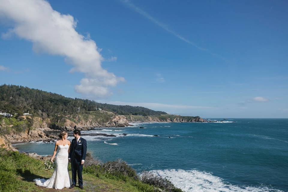 California coast elopement