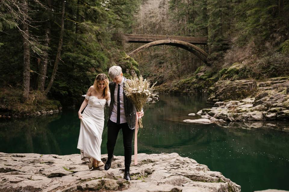 Hiking elopement