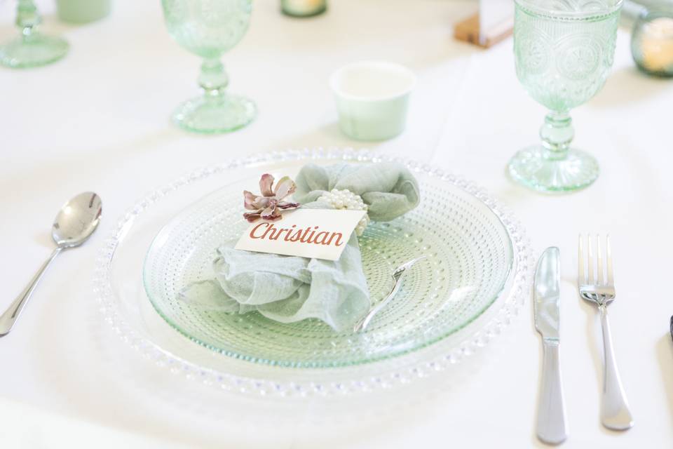 Mint Green Table Decor