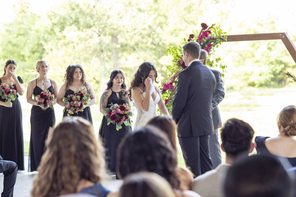Emotional Moment During Vows