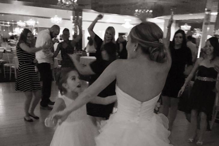 Bride dancing