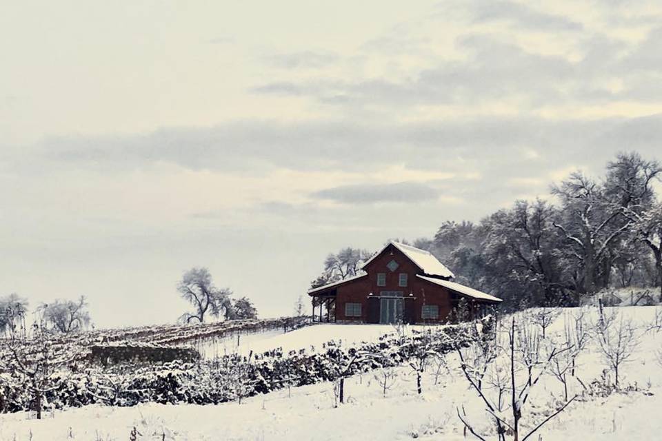 Barn at wintertime