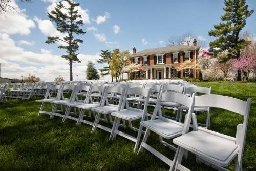 White chair setup