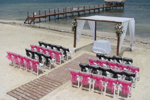 Mexico beach wedding.