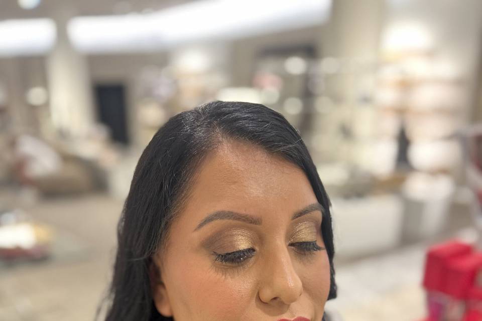 Makeup by me at the Valentino