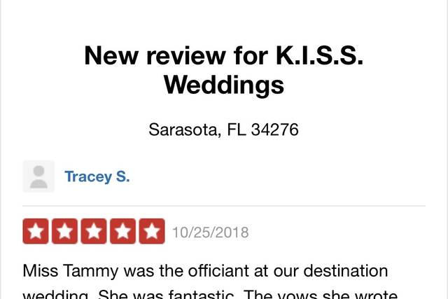 K.I.S.S. Weddings - Officiant