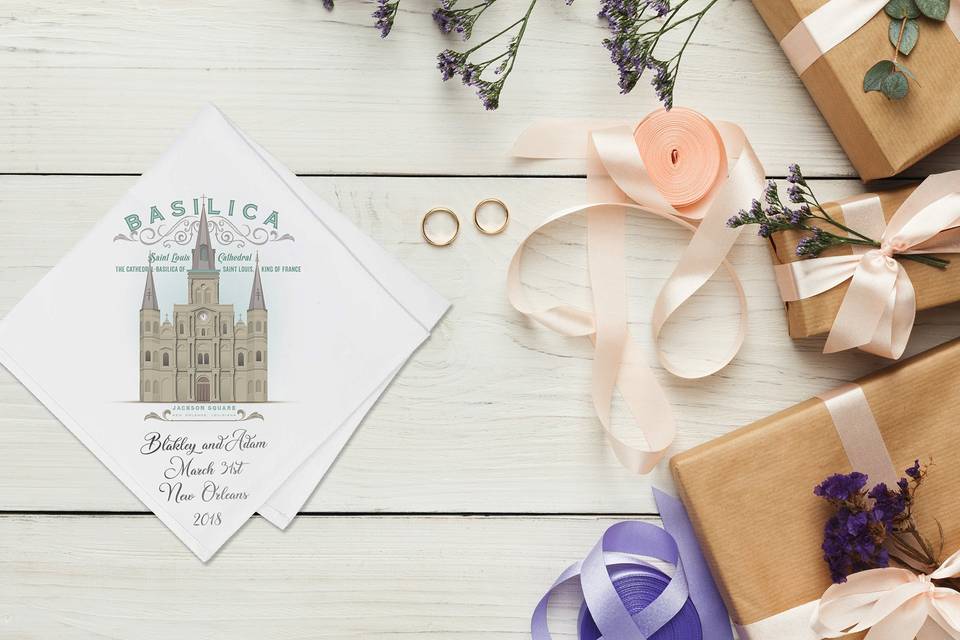 Greetings from Louisiana - New Orleans Wedding Bag - Louisiana Wedding  Favor - Destination Wedding Favors - Louisiana Wedding Favor Bag