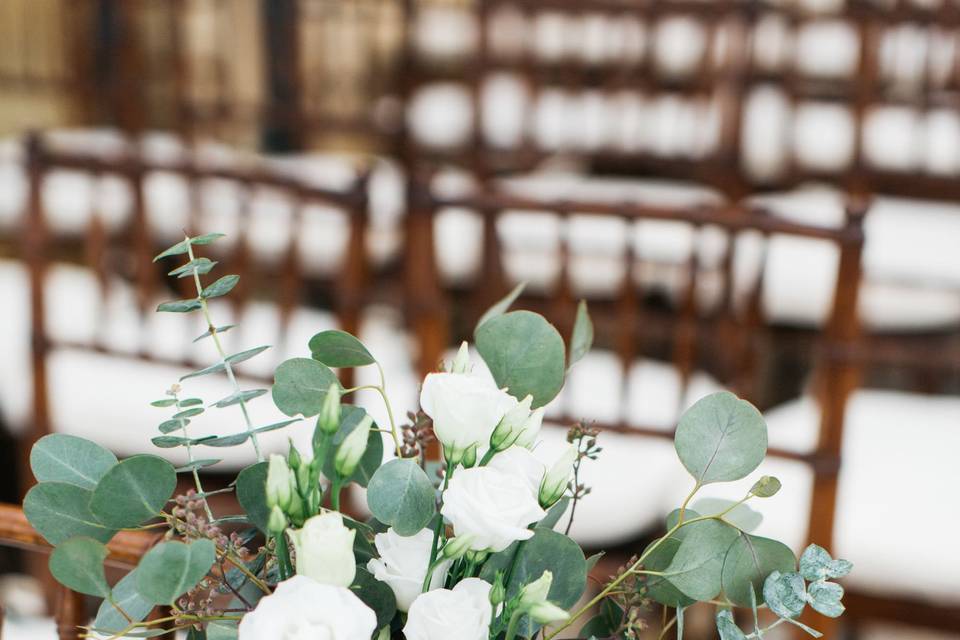 White flower decor