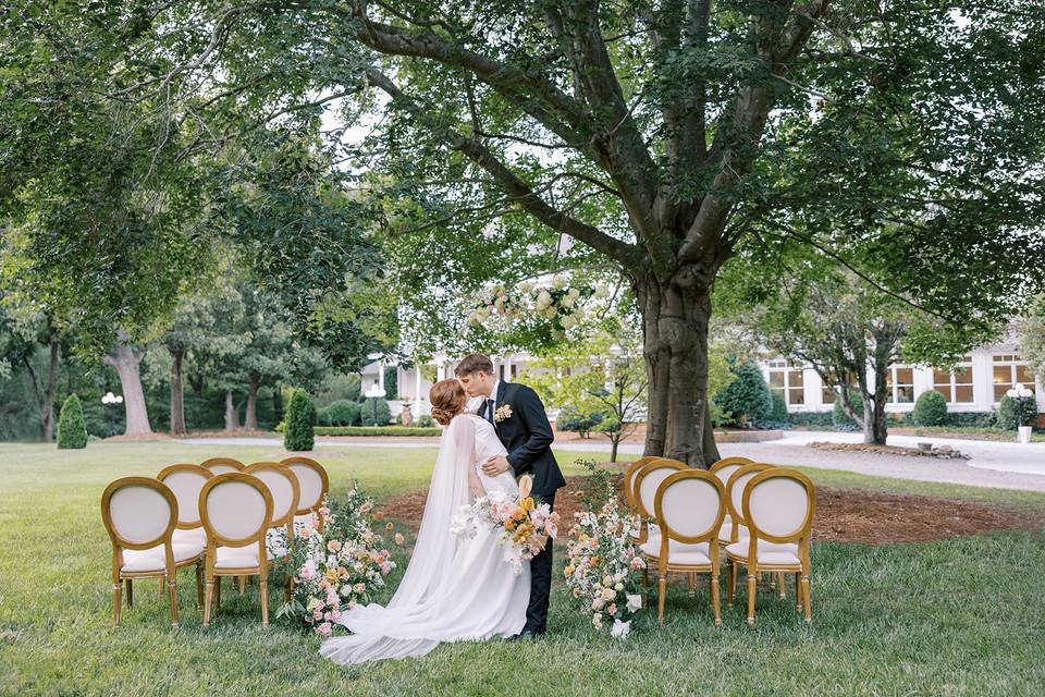 Outdoor wedding set up