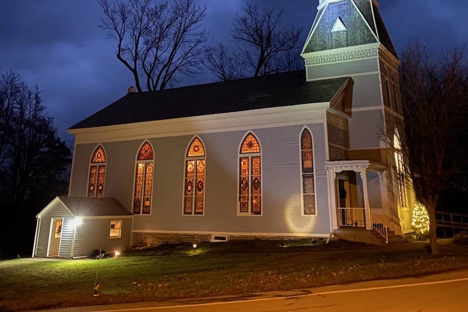 This Old Church at night