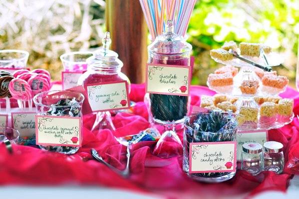 A delicious candy bar offered a variety of treats for the guests to snack on. Photo by Stephen Ludwig.