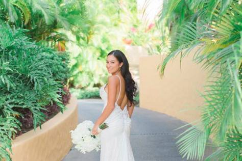 Bride holding her bouquet