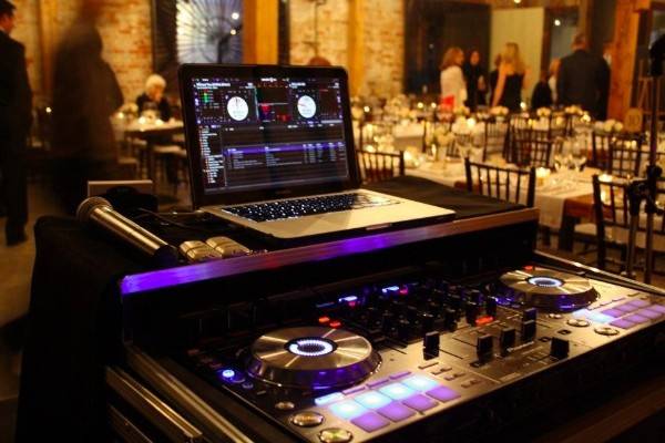 DJ table setup
