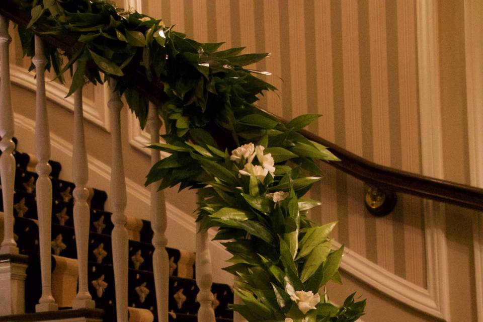 Beautiful staircase florals