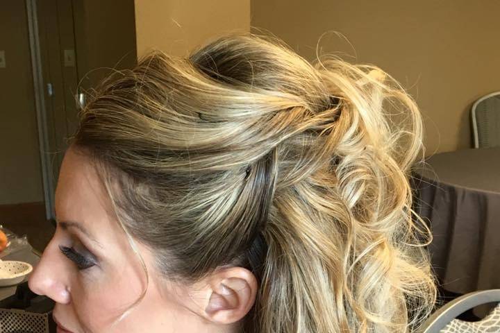Bride half up