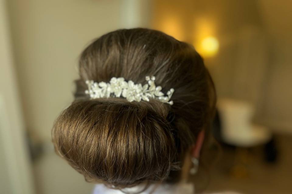 Classy bridal updo
