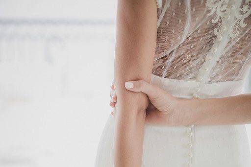 Bride holding her bouquet