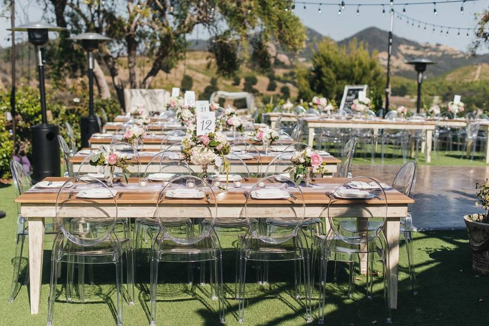 Outdoor reception area