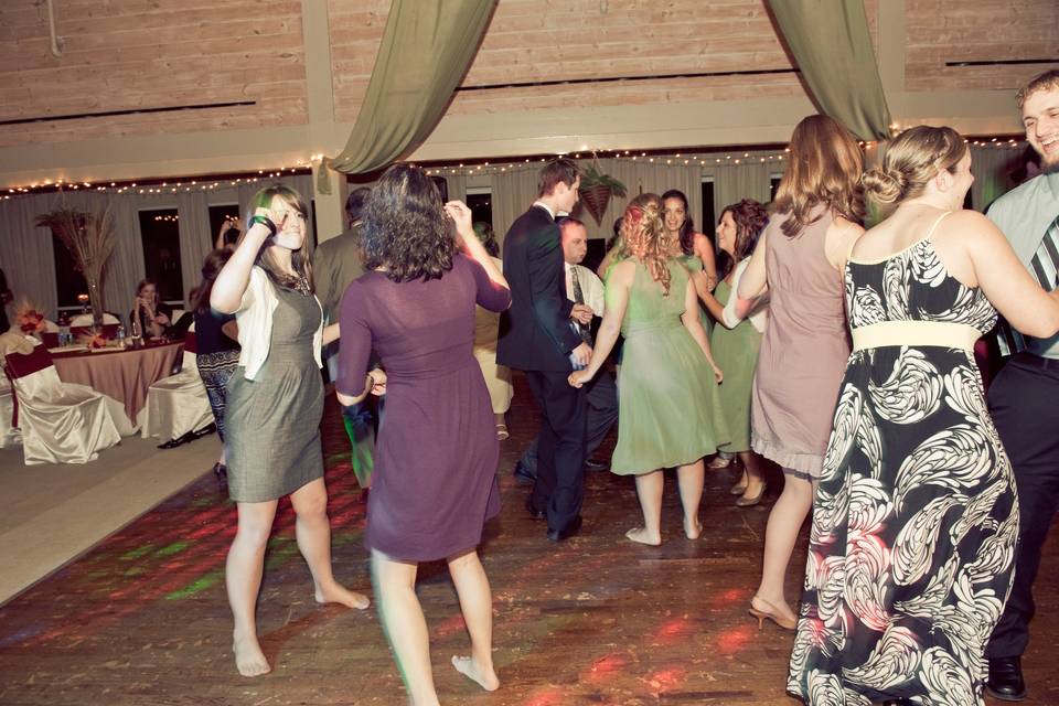 Guests dancing