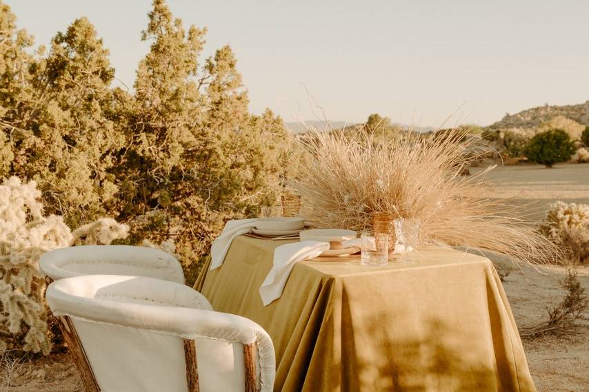 Desert table setting