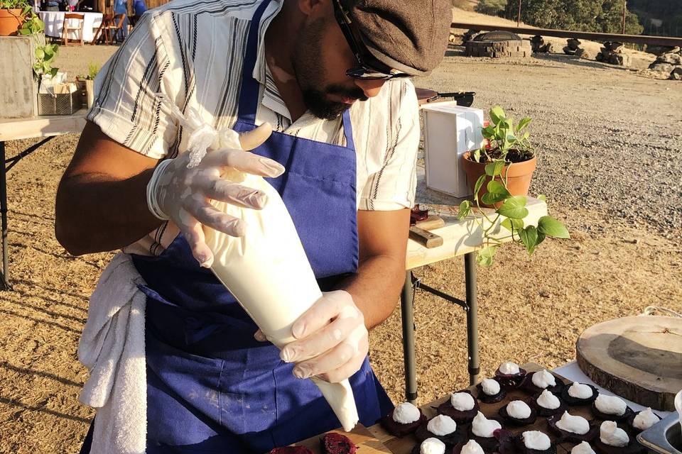 Chef Huria in action!