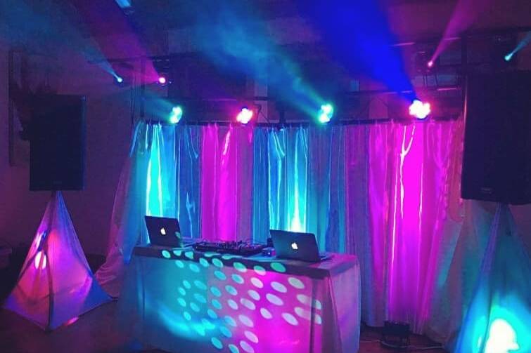 Dance floor and DJ lighting