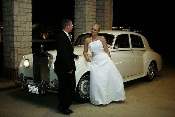 Wedding Couple w 58 Rolls Royce