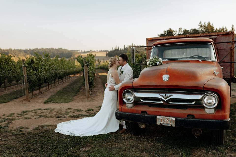 Bride and Groom Sunset Photos