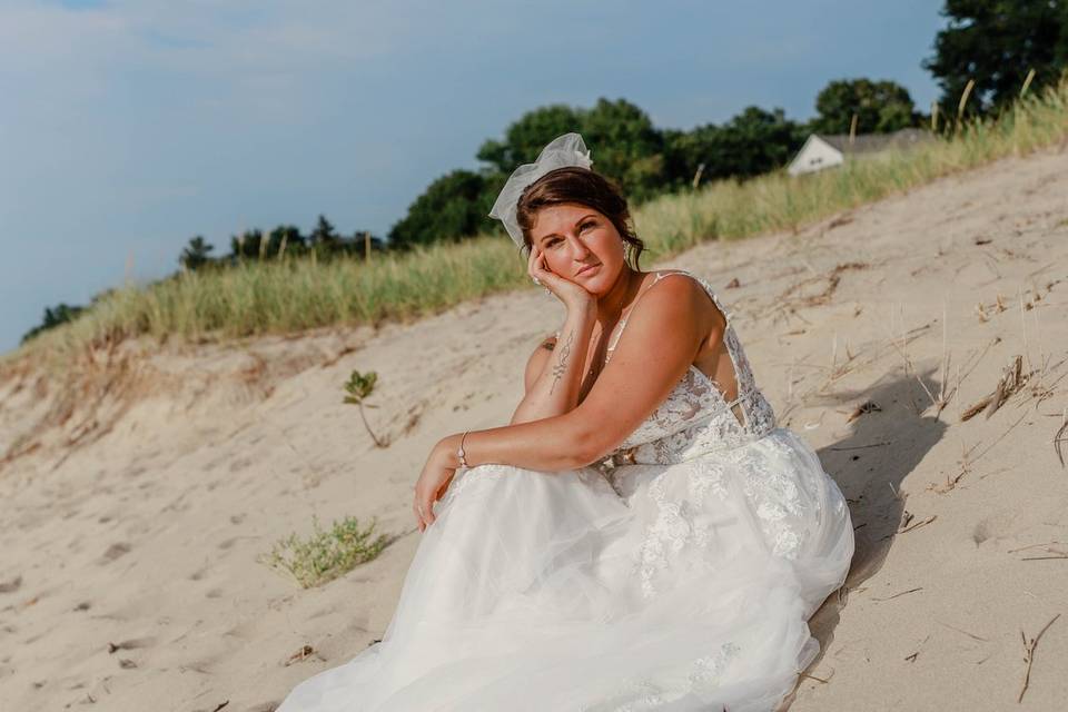 Beachy bridal shots