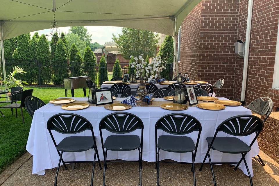 Outdoor engagement party