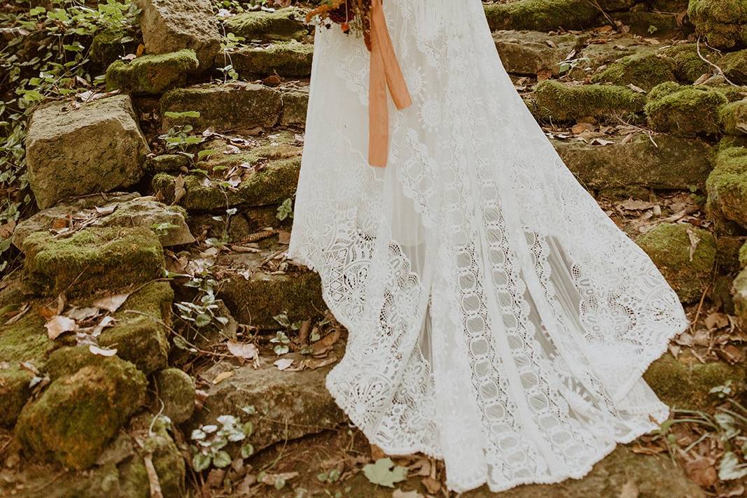 Boho Forest Bridal Portrait