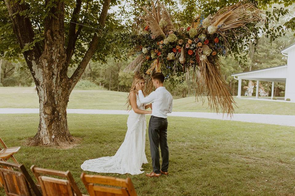 Boho Forest Wedding Ceremony