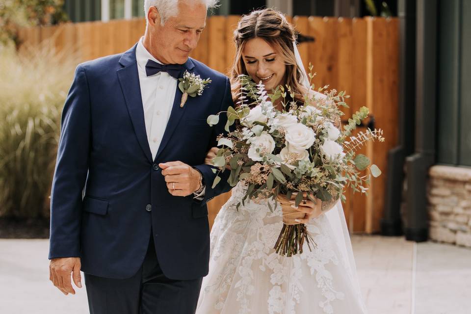 Dad Escorting Bride