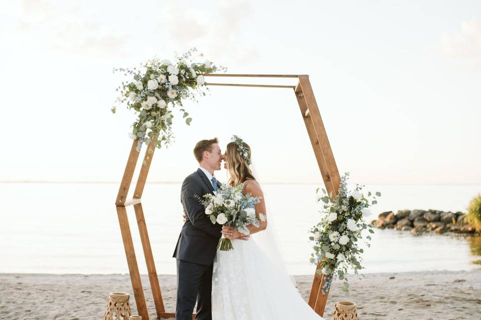 Beach Elopement Couple