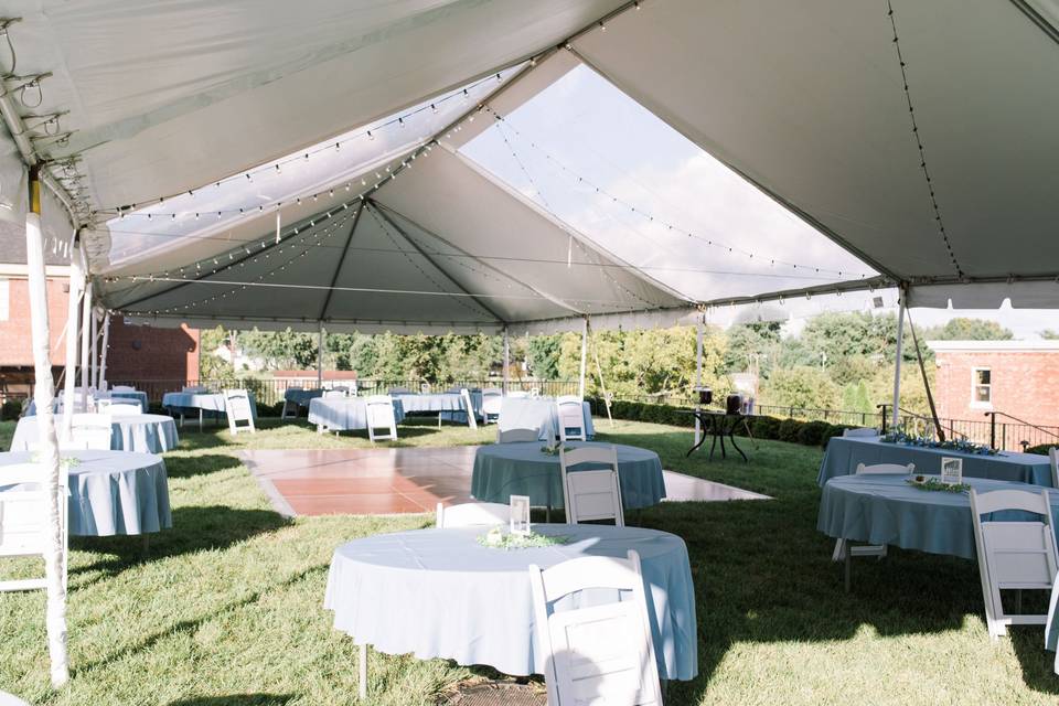 Back courtyard Tent