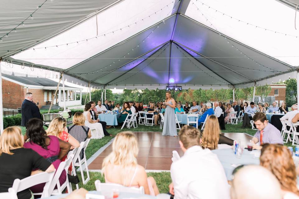 Back courtyard Tent