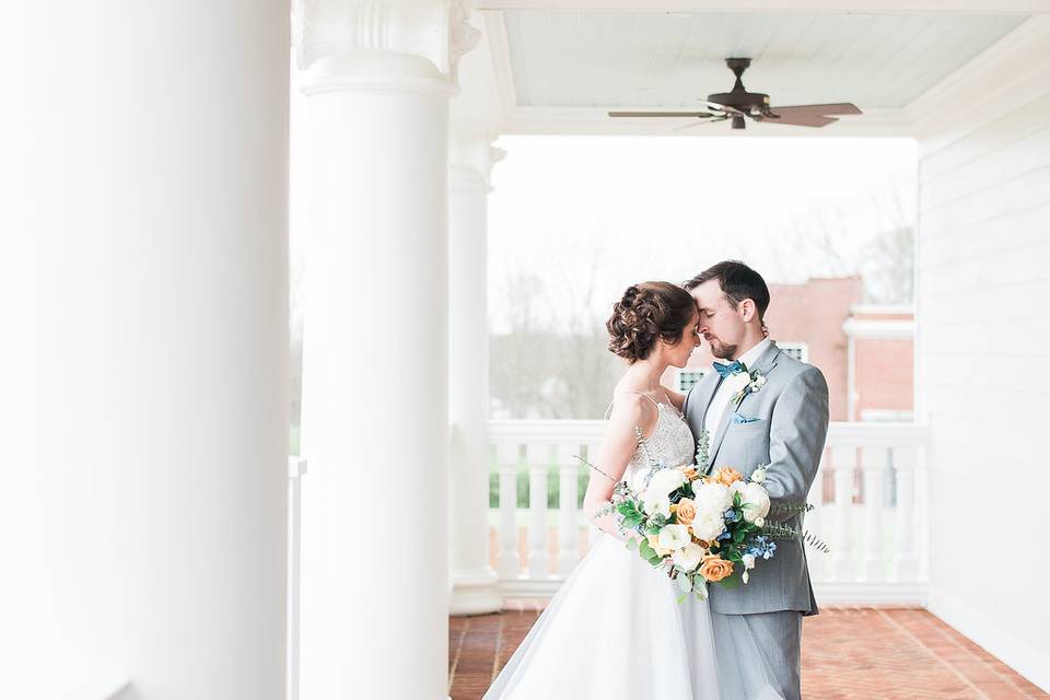 Southern-style back porch