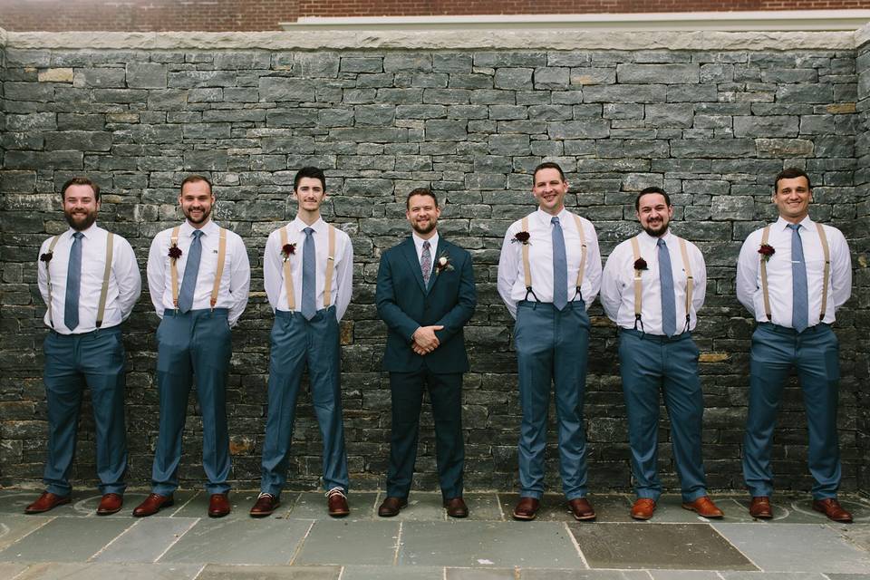 South Lawn groomsmen