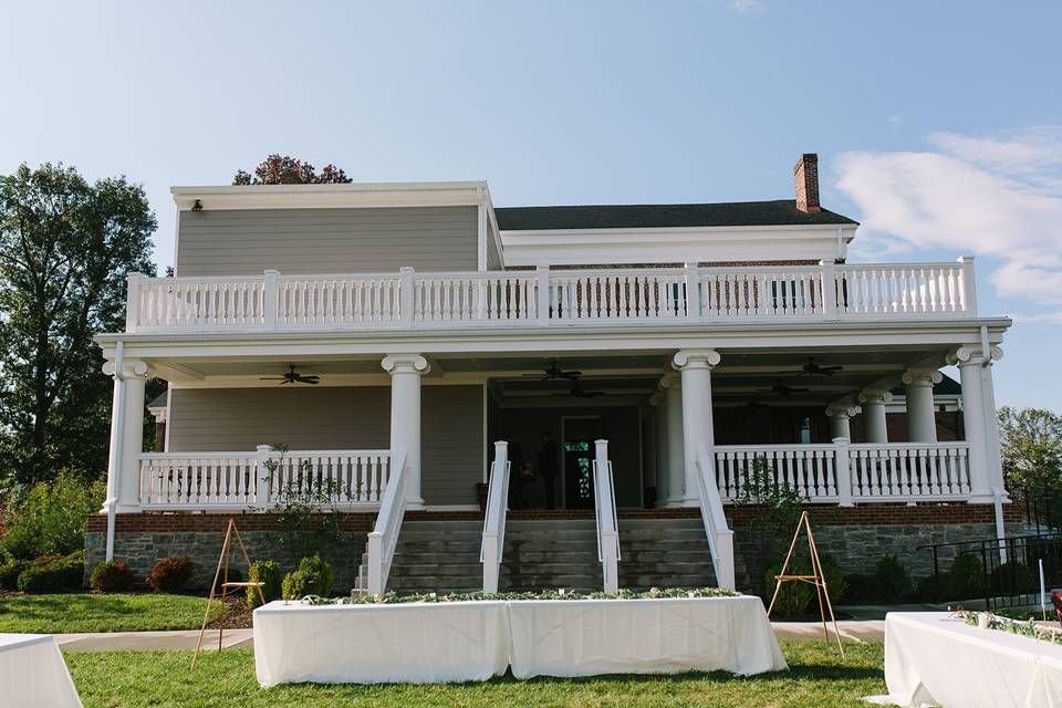 View from the back courtyard