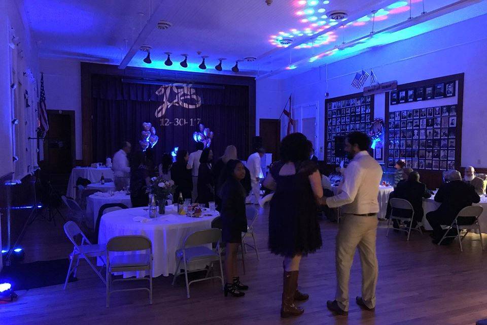 Wedding reception at the Eglin AFB Officer's Club.