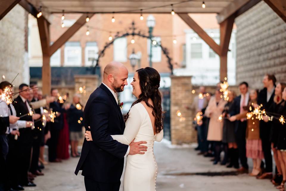 First dance with sparklers