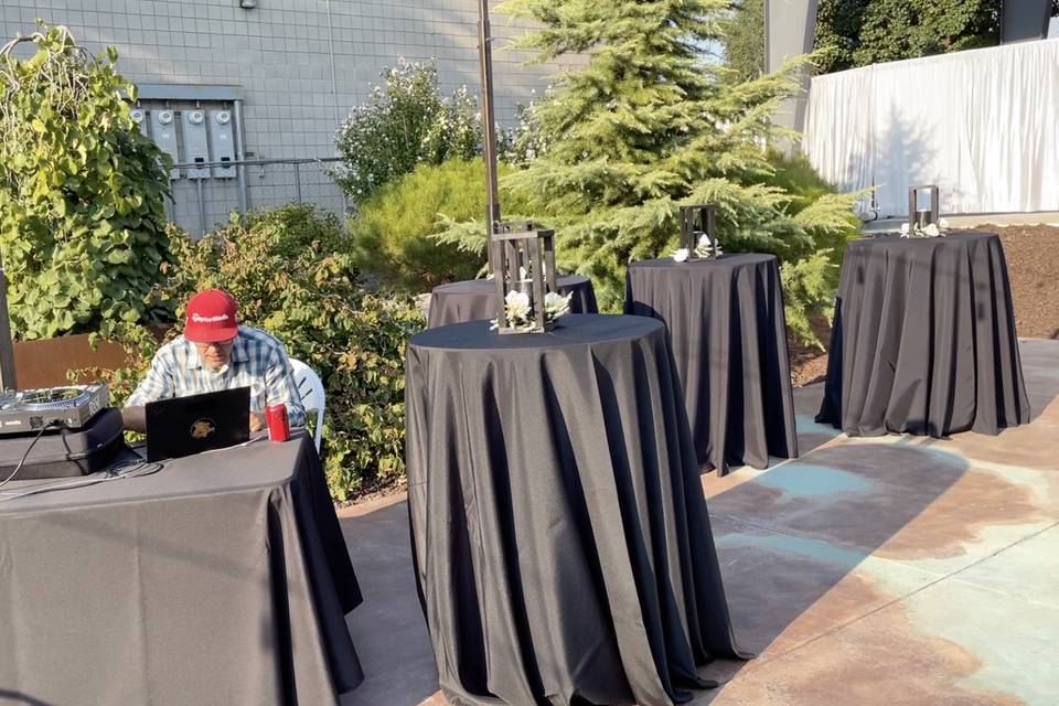 DJ and highboy tables
