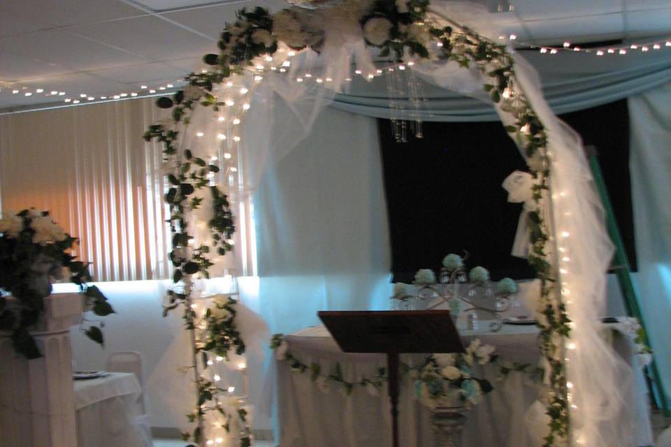 Wedding ceremony stage