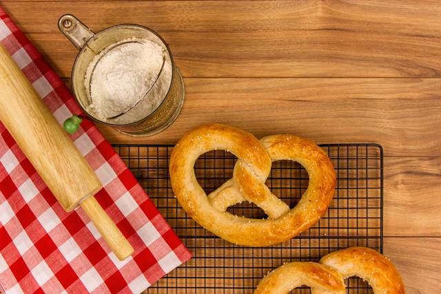 Warm pretzel