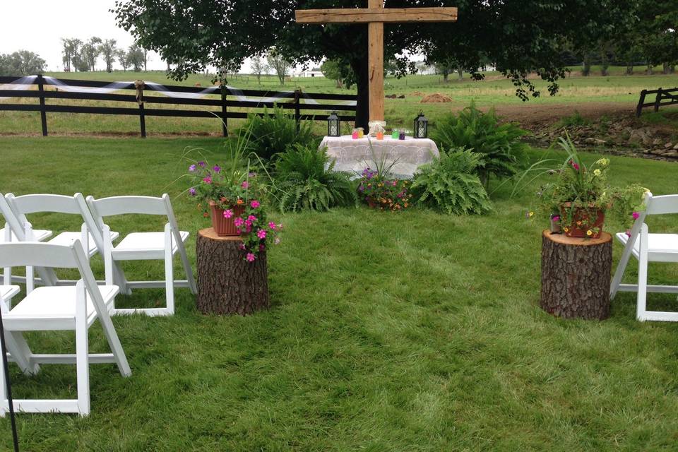 OUtdoor wedding setup