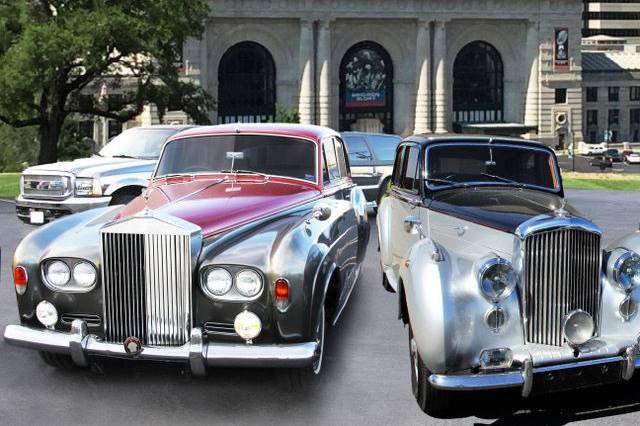 A range of vintage cars available