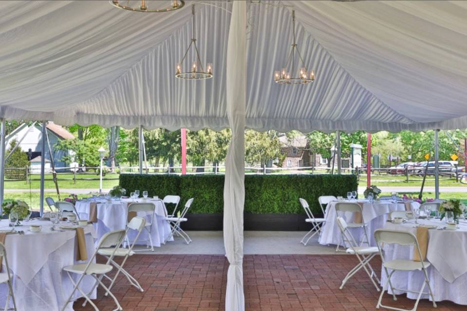 Tent Set Up - Old Chairs