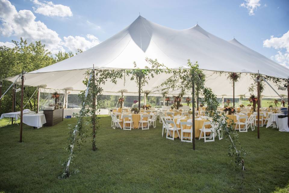 Beautiful outside Wedding reception in the summer of 2016.